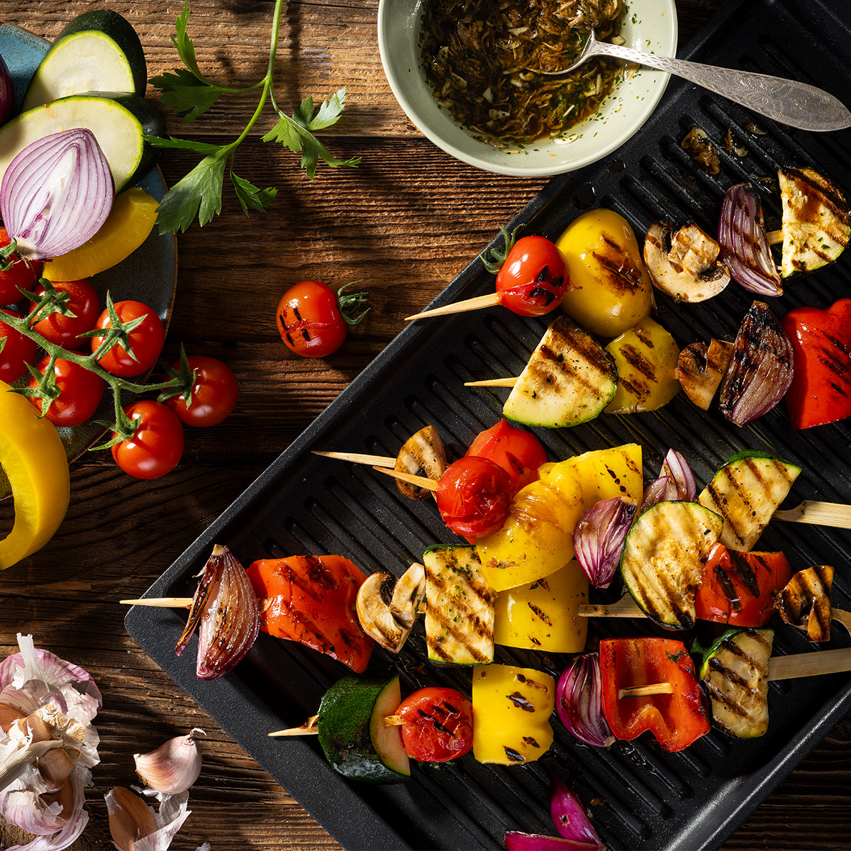 Asiatische Gemüse-Grillspieße