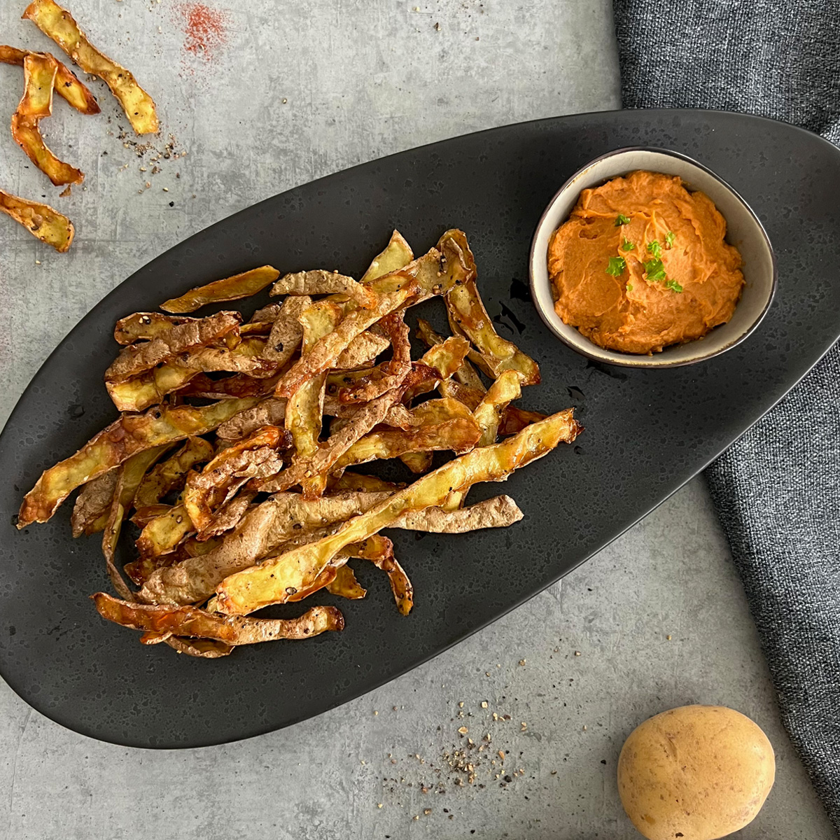 Kartoffelschalen Chips
