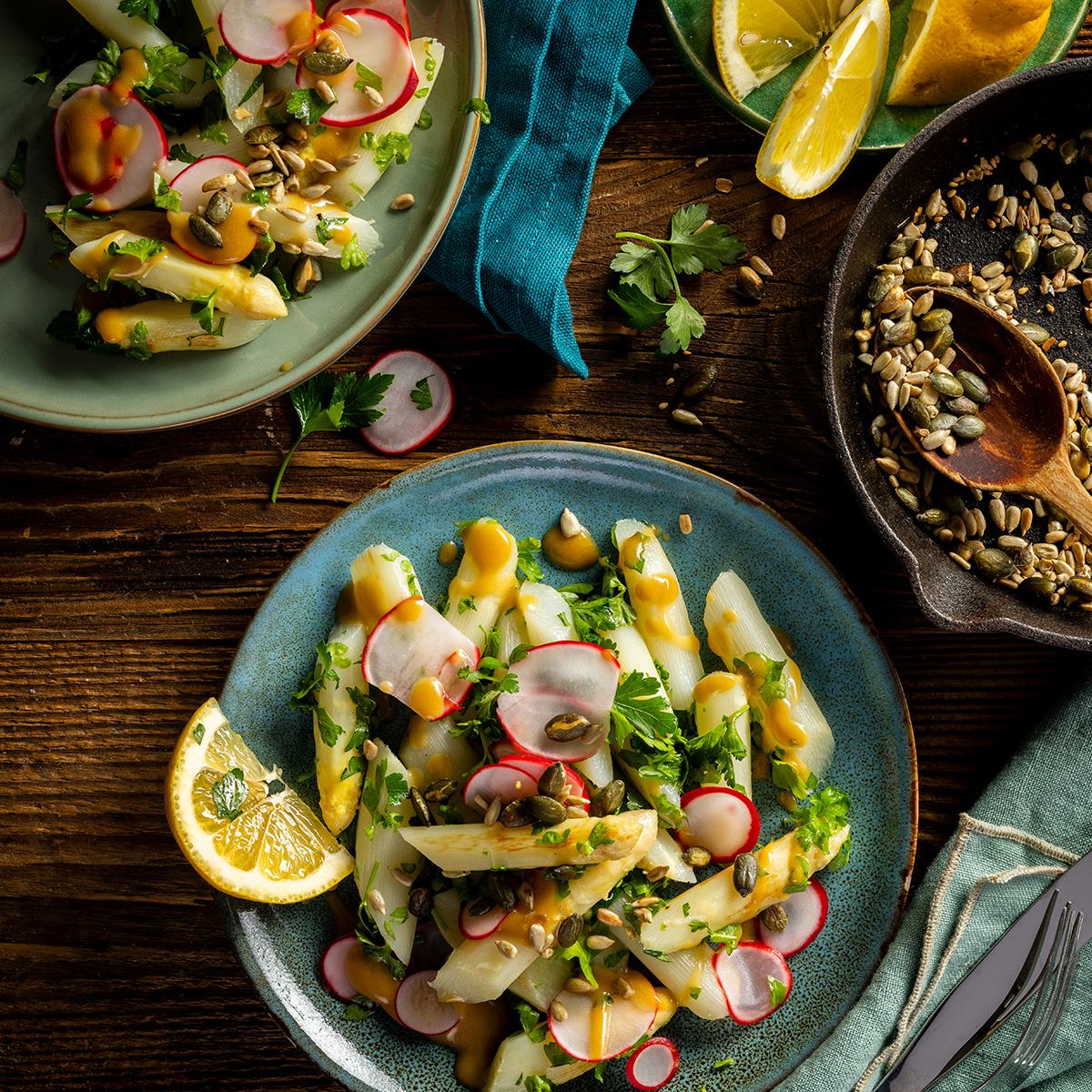 Spargelsalat (mit weißem Spargel)
