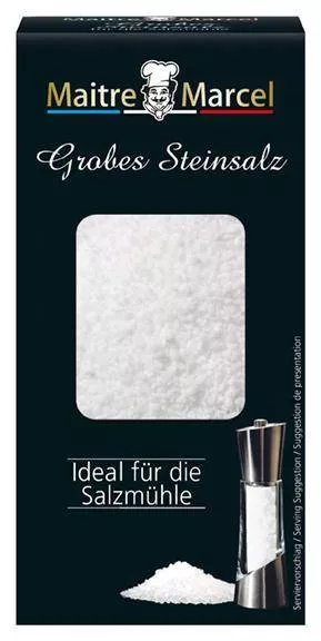 Grobes Steinsalz ideal für die Salzmühle