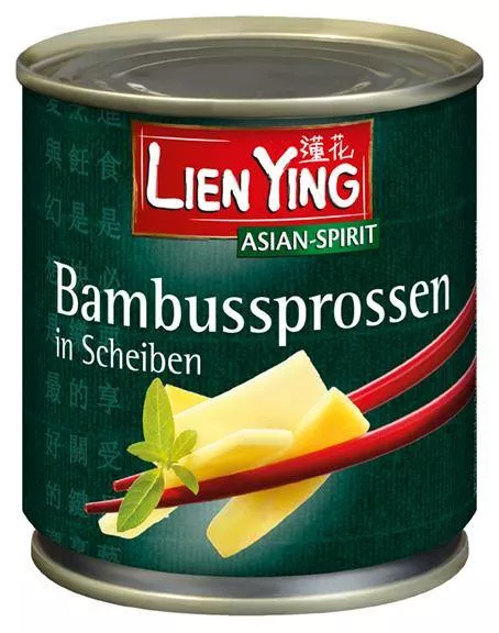 Bambussprossen in Scheiben