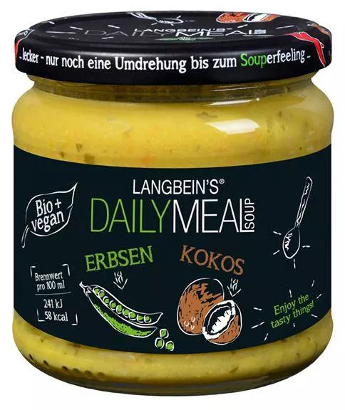 Erbsen-Kokos Suppe Bio