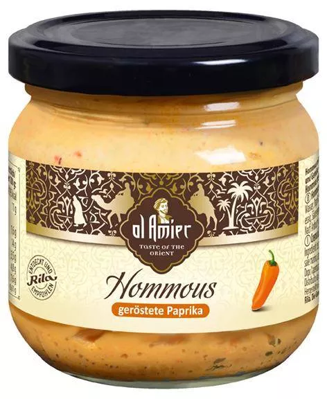 Hommous geröstete Paprika