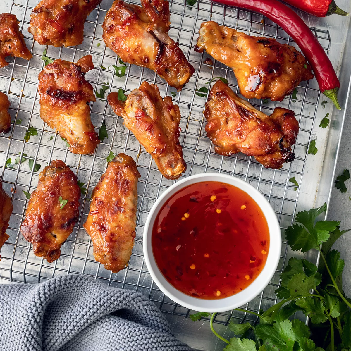 Chicken Wings mit Chili Marinade