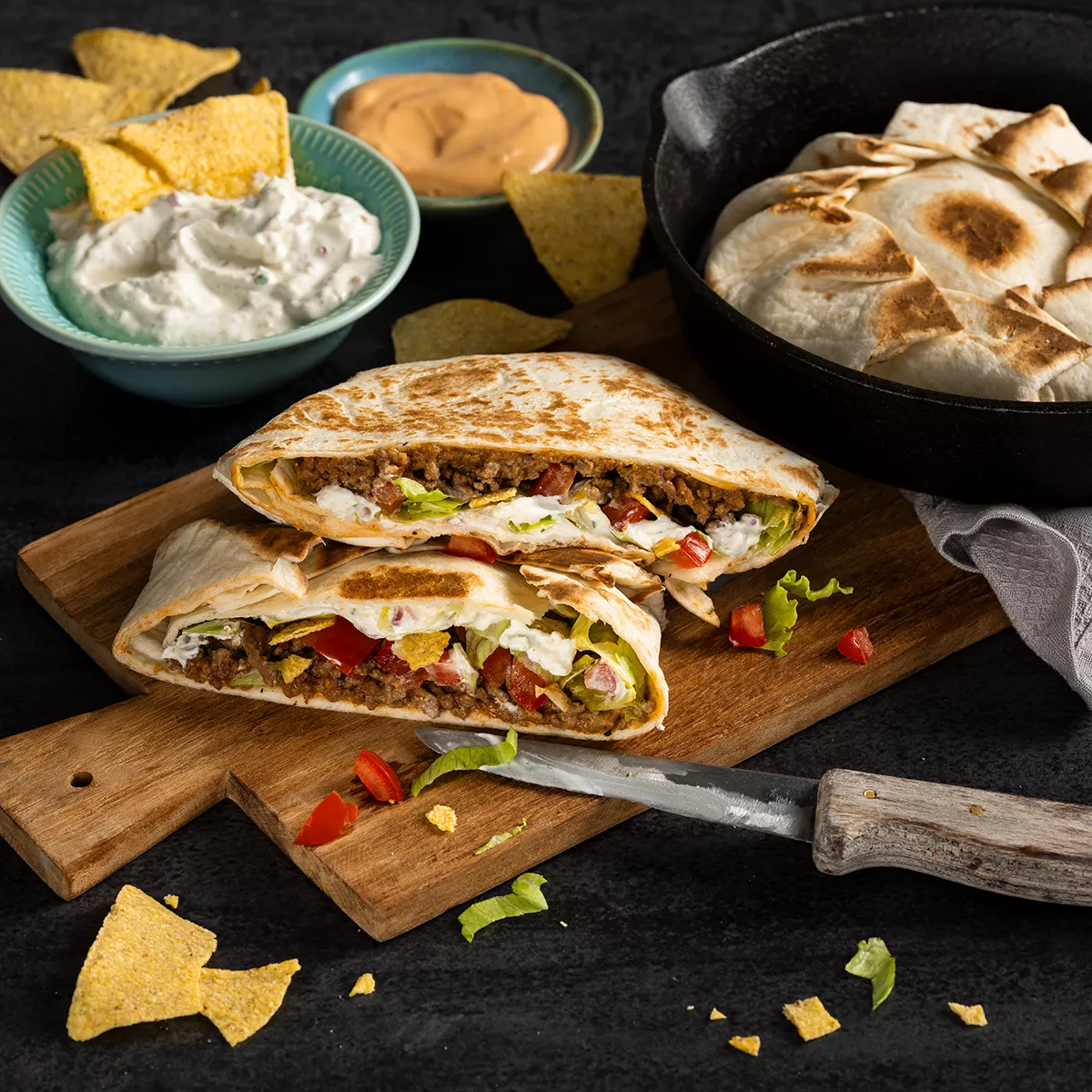 Crunchwrap mit Hackfleisch