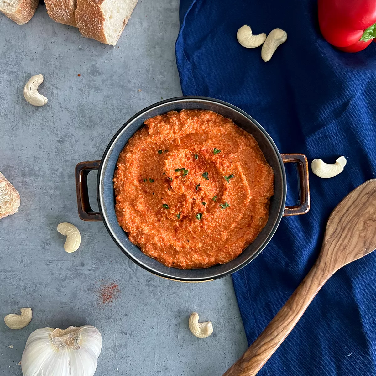 Dip aus gegrillter Paprika