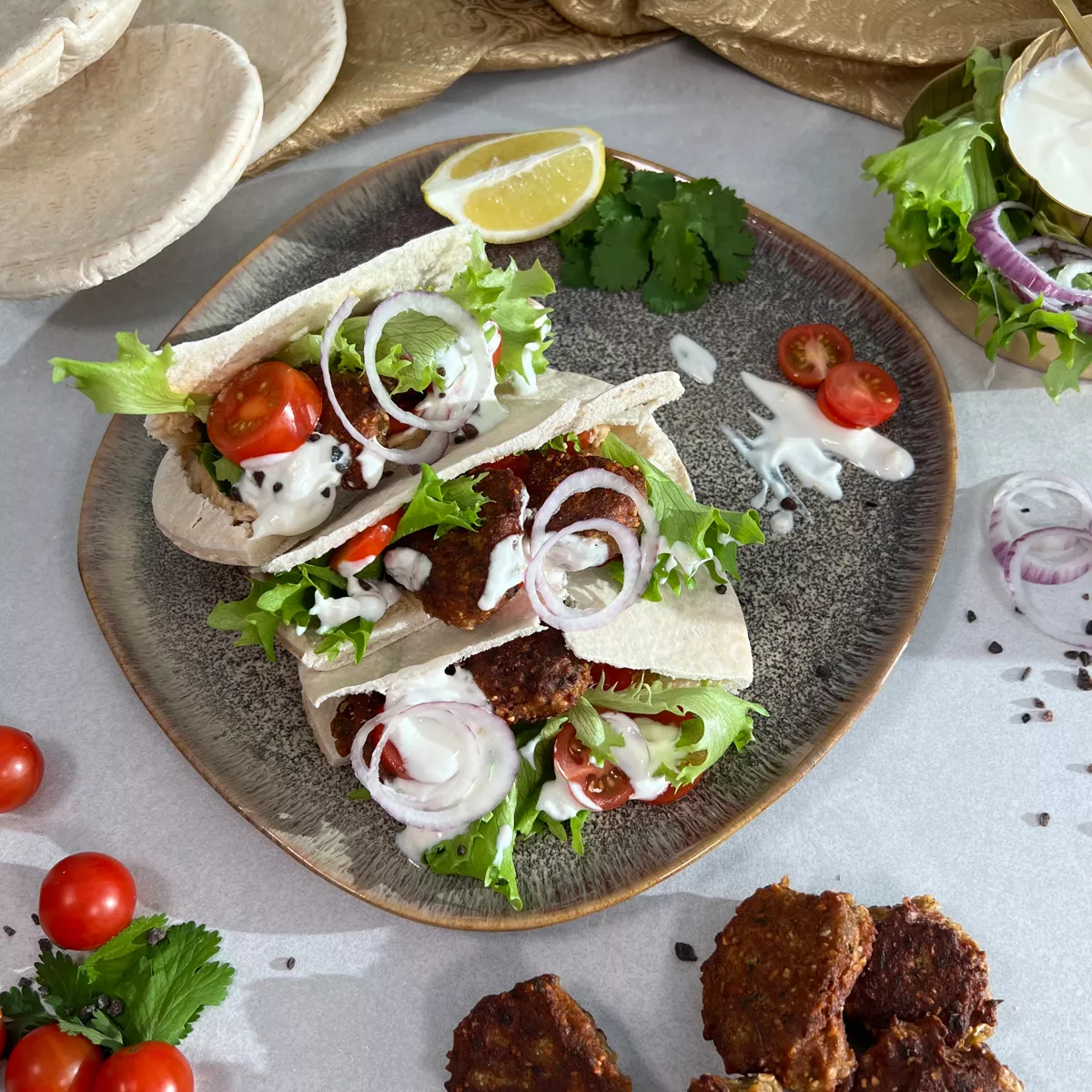 Falafel Pita Sandwiches