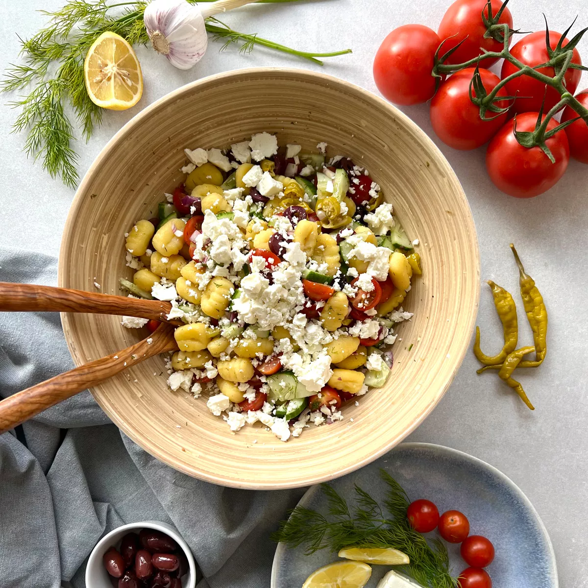 Griechischer Gnocchi Salat