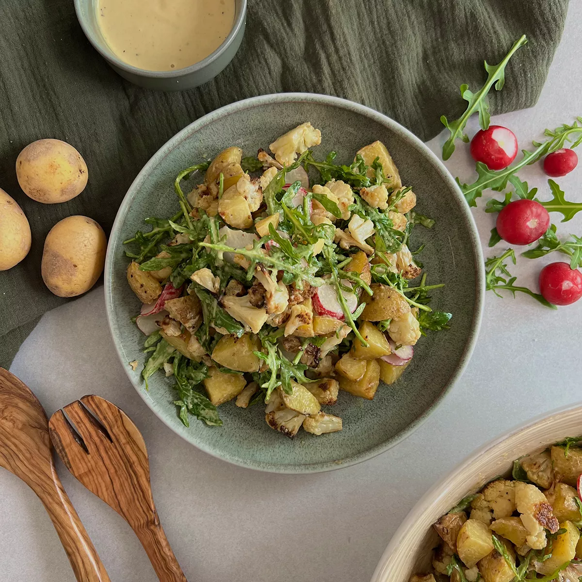 Kartoffelsalat mit Tahindressing