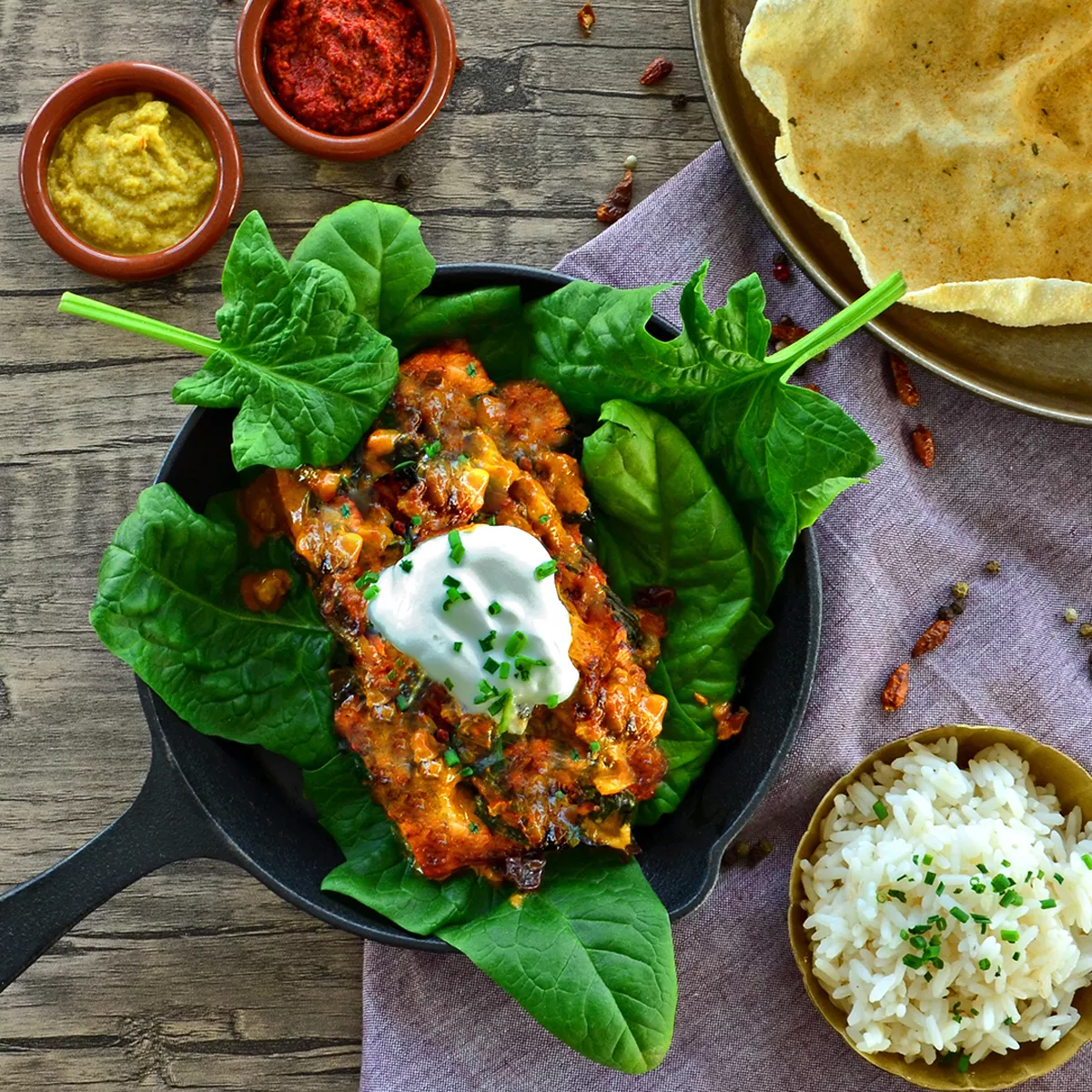 Lachsfilet mit Garam Masala und Joghurt