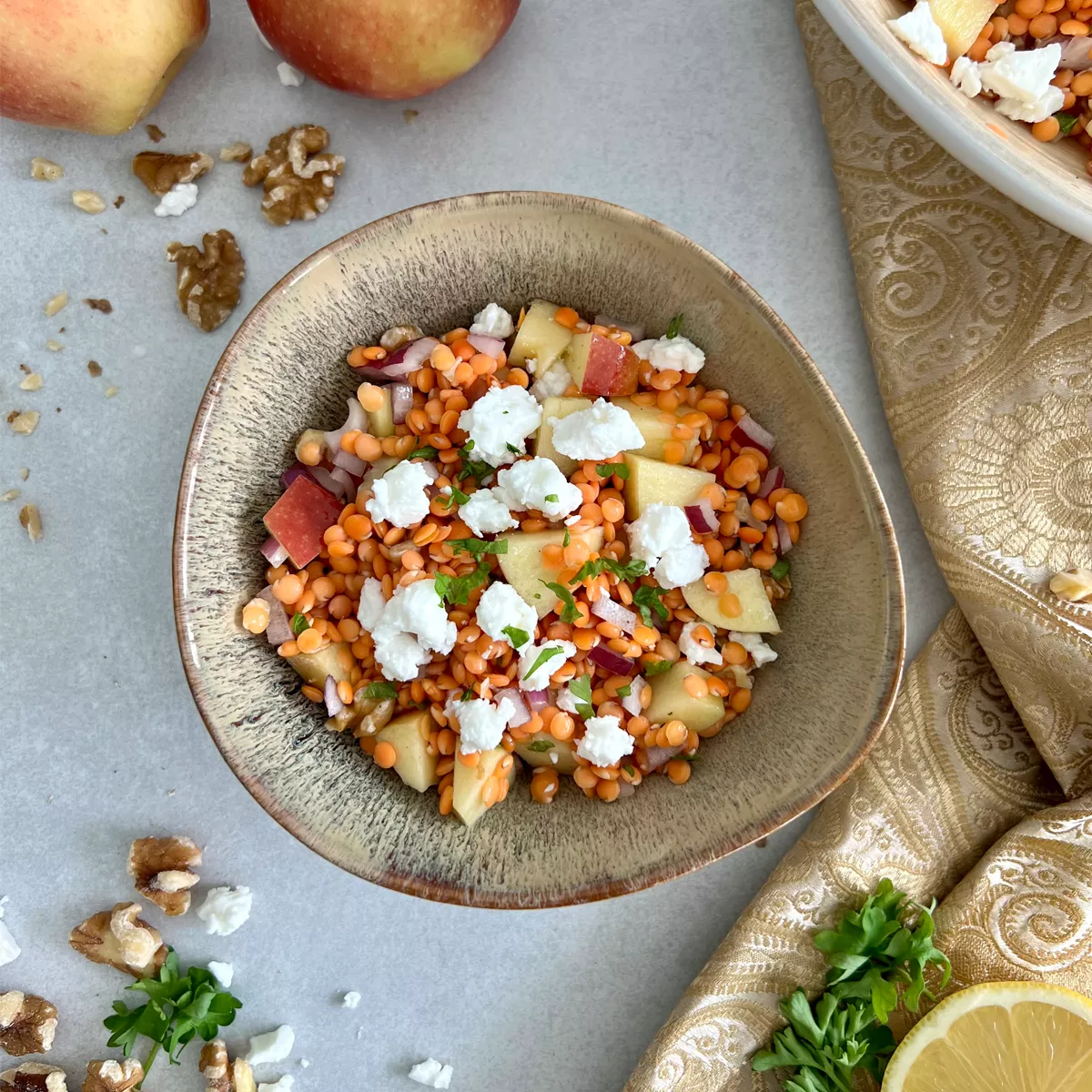Linsen Apfel Salat