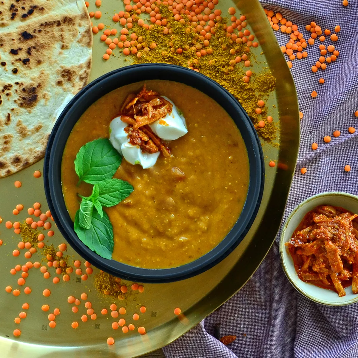 Sambar (Linsensuppe)